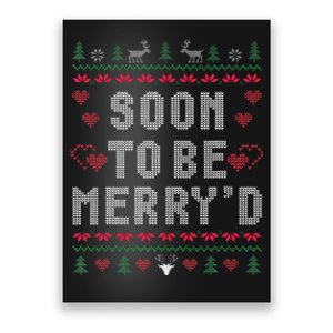 Soon To Be MerryD Engaged Couples Matching Ugly Christmas Gift Poster