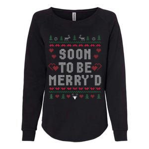 Soon To Be MerryD Engaged Couples Matching Ugly Christmas Gift Womens California Wash Sweatshirt