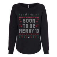 Soon To Be MerryD Engaged Couples Matching Ugly Christmas Gift Womens California Wash Sweatshirt