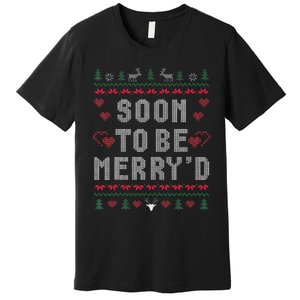 Soon To Be MerryD Engaged Couples Matching Ugly Christmas Gift Premium T-Shirt