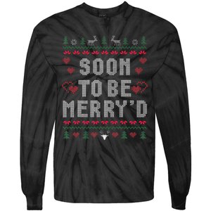 Soon To Be MerryD Engaged Couples Matching Ugly Christmas Gift Tie-Dye Long Sleeve Shirt