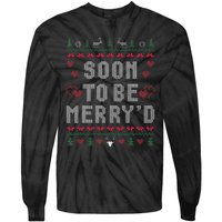 Soon To Be MerryD Engaged Couples Matching Ugly Christmas Gift Tie-Dye Long Sleeve Shirt