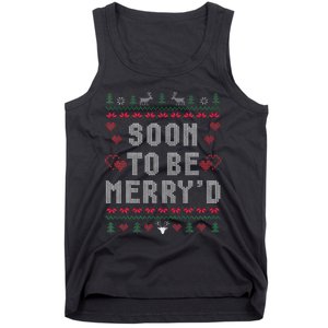 Soon To Be MerryD Engaged Couples Matching Ugly Christmas Gift Tank Top