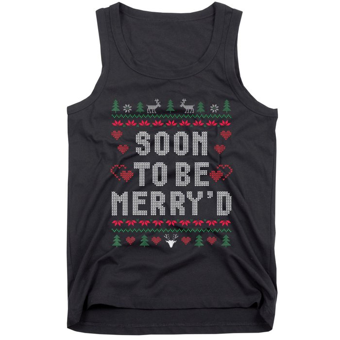 Soon To Be MerryD Engaged Couples Matching Ugly Christmas Gift Tank Top