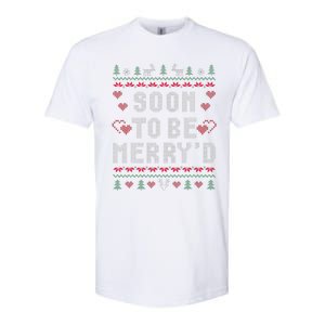 Soon To Be MerryD Engaged Couples Matching Ugly Christmas Gift Softstyle CVC T-Shirt