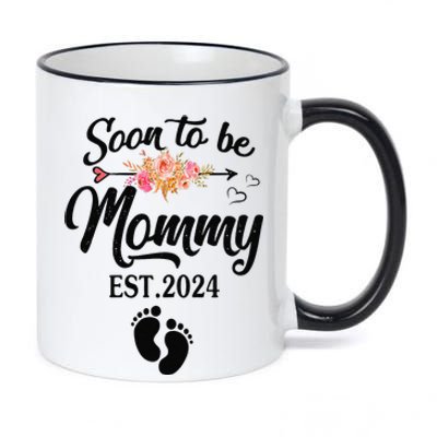 Soon To Be Mommy 2024 MotherS Day First Time Mom Pregnancy 11oz Black Color Changing Mug