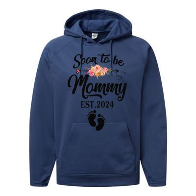 Soon To Be Mommy 2024 MotherS Day First Time Mom Pregnancy Performance Fleece Hoodie