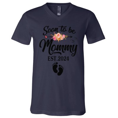 Soon To Be Mommy 2024 MotherS Day First Time Mom Pregnancy V-Neck T-Shirt