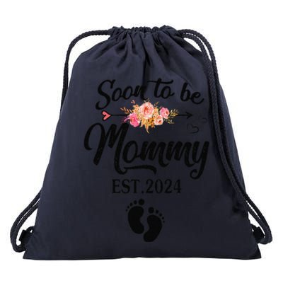 Soon To Be Mommy 2024 MotherS Day First Time Mom Pregnancy Drawstring Bag