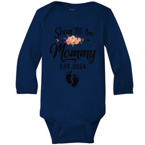 Soon To Be Mommy 2024 MotherS Day First Time Mom Pregnancy Baby Long Sleeve Bodysuit