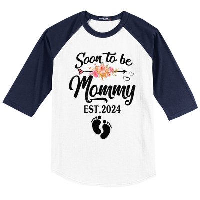 Soon To Be Mommy 2024 MotherS Day First Time Mom Pregnancy Baseball Sleeve Shirt