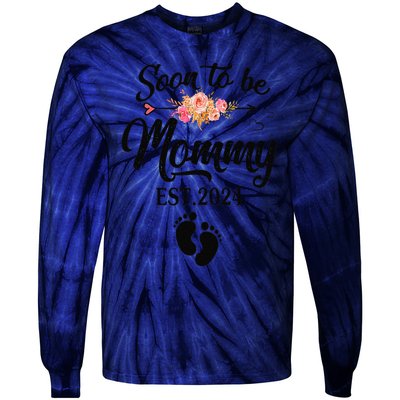 Soon To Be Mommy 2024 MotherS Day First Time Mom Pregnancy Tie-Dye Long Sleeve Shirt