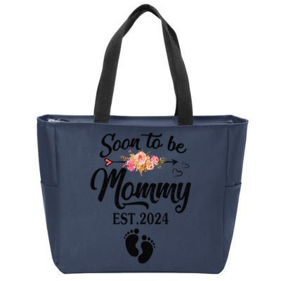 Soon To Be Mommy 2024 MotherS Day First Time Mom Pregnancy Zip Tote Bag