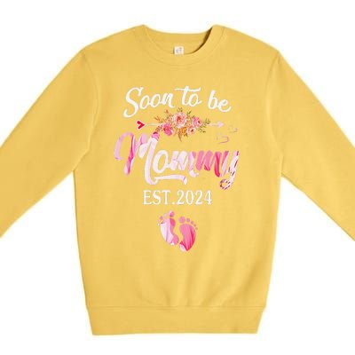 Soon To Be Mommy 2024 MotherS Day First Time Mom Pregnancy Premium Crewneck Sweatshirt