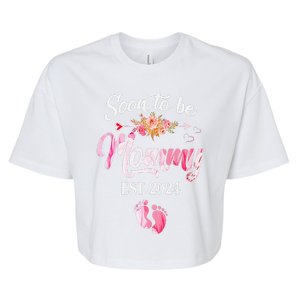 Soon To Be Mommy 2024 MotherS Day First Time Mom Pregnancy Bella+Canvas Jersey Crop Tee