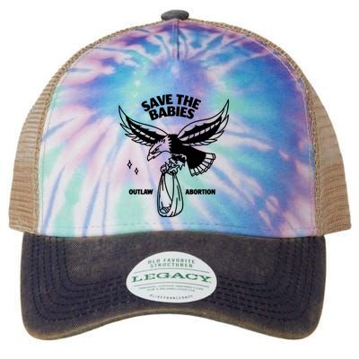 Save The Babies Outlaw Abortion Legacy Tie Dye Trucker Hat