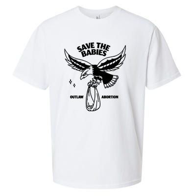 Save The Babies Outlaw Abortion Sueded Cloud Jersey T-Shirt