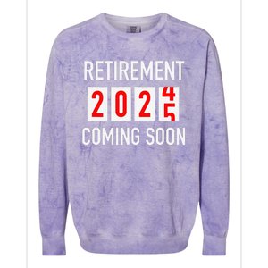 Soon To Be Retired Coming Soon 2025 Countdown Gift Colorblast Crewneck Sweatshirt