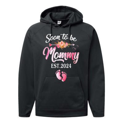 Soon to be Mommy 2024 Mother's Day First Time Mom Pregnancy Performance Fleece Hoodie