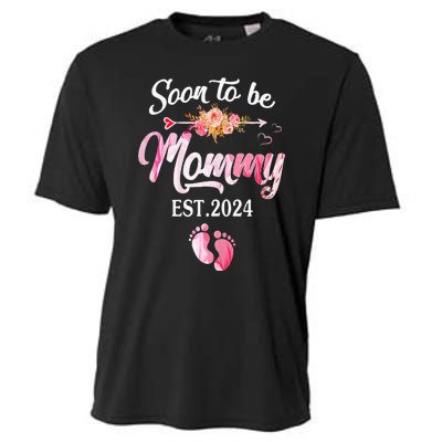 Soon to be Mommy 2024 Mother's Day First Time Mom Pregnancy Cooling Performance Crew T-Shirt