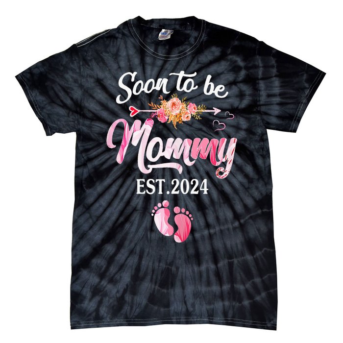 Soon to be Mommy 2024 Mother's Day First Time Mom Pregnancy Tie-Dye T-Shirt