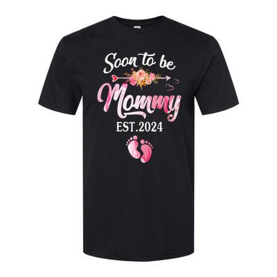 Soon to be Mommy 2024 Mother's Day First Time Mom Pregnancy Softstyle CVC T-Shirt