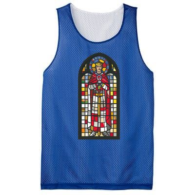 Saint Thomas Becket Stained Glass Gift Mesh Reversible Basketball Jersey Tank