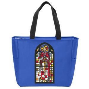 Saint Thomas Becket Stained Glass Gift Zip Tote Bag