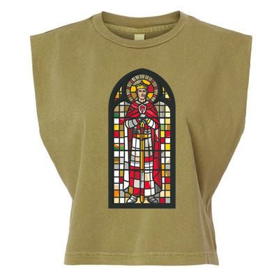 Saint Thomas Becket Stained Glass Gift Garment-Dyed Women's Muscle Tee