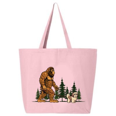 Shih Tzu Bigfoot Dog Walking Dog Mom Dad 25L Jumbo Tote