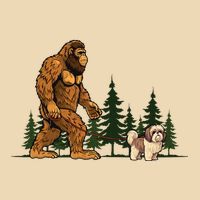 Shih Tzu Bigfoot Dog Walking Dog Mom Dad Bag