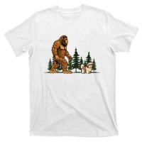 Shih Tzu Bigfoot Dog Walking Dog Mom Dad T-Shirt