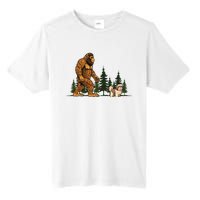 Shih Tzu Bigfoot Dog Walking Dog Mom Dad Tall Fusion ChromaSoft Performance T-Shirt