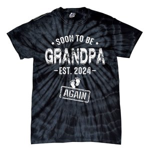 Soon To Be Grandpa Again Promoted To Grandpa Tie-Dye T-Shirt