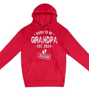 Soon To Be Grandpa Again Promoted To Grandpa Premium Pullover Hoodie