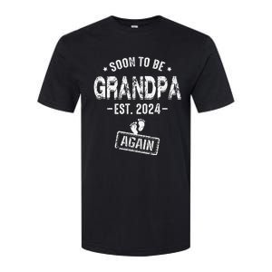 Soon To Be Grandpa Again Promoted To Grandpa Softstyle CVC T-Shirt