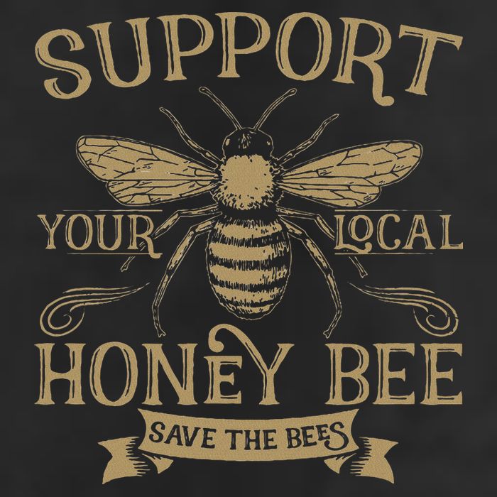 Save The Bees Local Honey Bee Support Garment-Dyed Fleece Hoodie