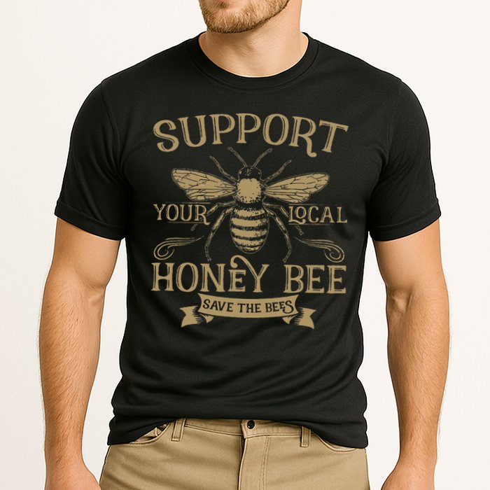 Save The Bees Local Honey Bee Support Performance Shirt