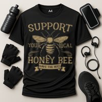 Save The Bees Local Honey Bee Support Performance Shirt