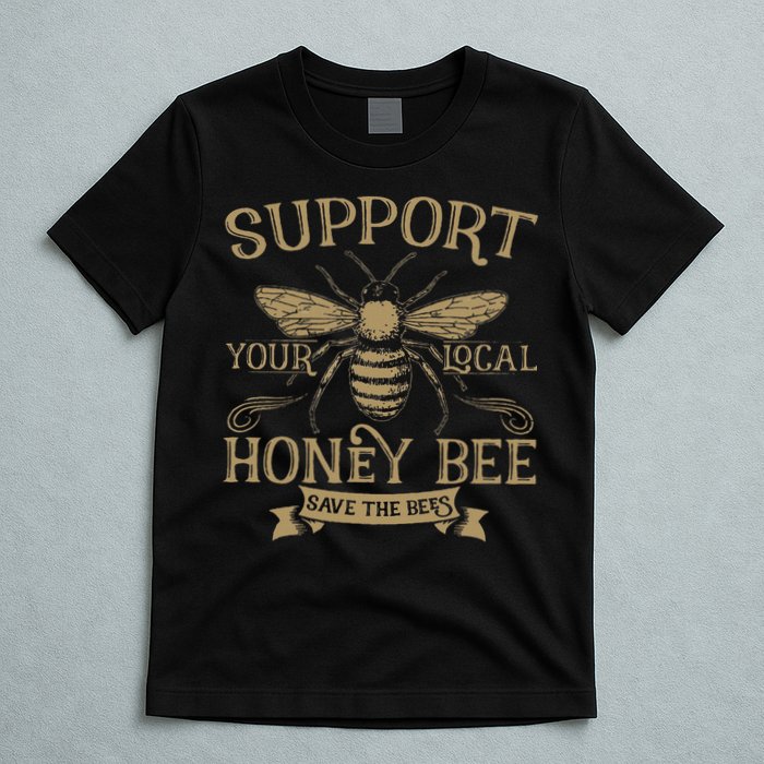 Save The Bees Local Honey Bee Support T-Shirt