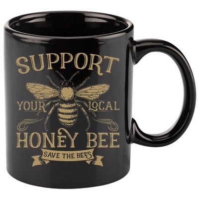 Save The Bees Local Honey Bee Support 11oz C Handle Ceramic Mug