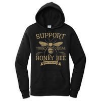 Save The Bees Local Honey Bee Support Women's Pullover Hoodie