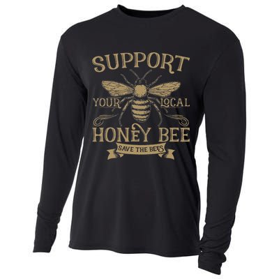 Save The Bees Local Honey Bee Support Cooling Performance Long Sleeve Crew