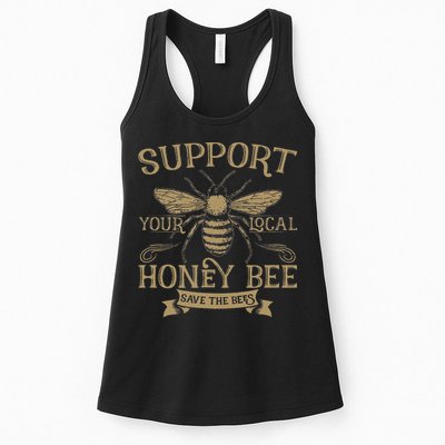 Save The Bees Local Honey Bee Support Womens Tank Top
