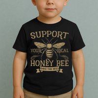 Save The Bees Local Honey Bee Support Toddler T-Shirt
