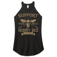 Save The Bees Local Honey Bee Support Women's Perfect Tri Rocker Tank