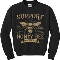 Save The Bees Local Honey Bee Support Kids Sweatshirt