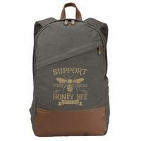 Save The Bees Local Honey Bee Support Cotton Canvas Backpack