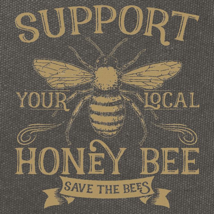Save The Bees Local Honey Bee Support Cotton Canvas Backpack
