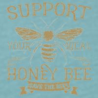 Save The Bees Local Honey Bee Support Sueded Cloud Jersey T-Shirt